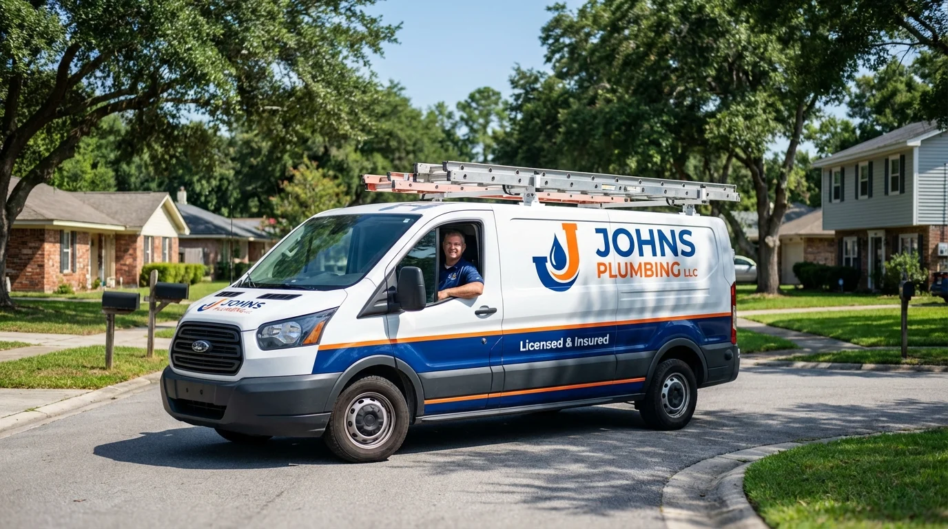 Johns Plumbing LLC service van in Canal Winchester, OH
