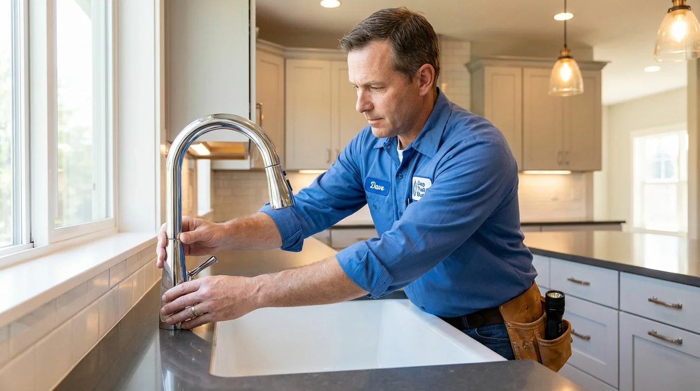 Kitchen faucet installation by Johns Plumbing LLC in Canal Winchester